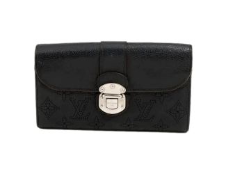 Louis Vuitton Mahina Portefeuille Iris Black Leather Wallet