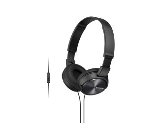 Full Size Stereo Headphones w/ In-line Mic Black