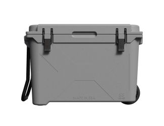 55 QT Wheeled Bison Cooler - Gray
