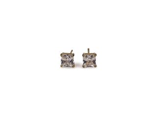 18K Gold Plated Asscher Cut CZ Earrings