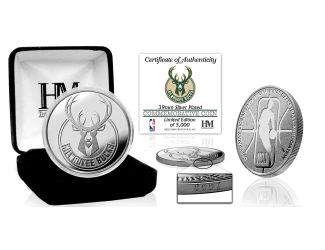 Milwaukee Bucks Silver Mint Coin