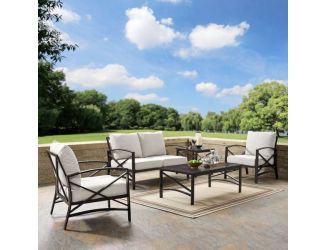 Kaplan 5Pc Outdoor Loveseat Patio Furniture Set