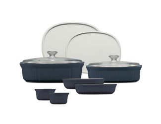 French White 10pc Bakeware Set French Navy