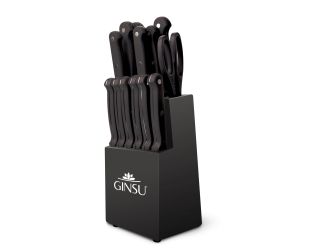 Kiso 14-Piece Knife Block Set - Black/Black