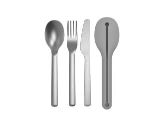 Leo To Go Travel Flatware Set Grey