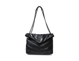 BBRITTA Quilted Large Flap Shoulder Bag - Black