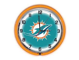 Miami Dolphins 18" Neon Clock
