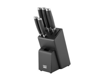 Leo Graphite 6pc Knife Block Set