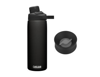 Chute Mag 20oz/.6L Vacuum Insulated Bottle plus Hot Cap Accessory - Black
