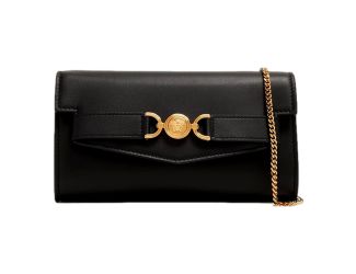 Versace Medusa 95 Small Black Wallet on Chain Crossbody Bag