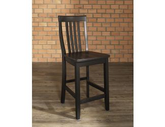 Schoolhouse Bar Stool (Black) w/ 24" Seat Height.(PAIRS)