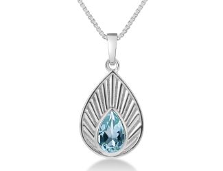 Blue Topaz Aura Necklace