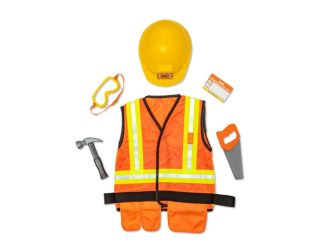 Construction Worker Role Play Costume Set Ages 3-6 Years