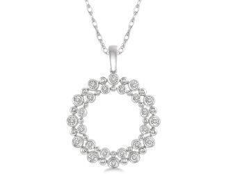 Twin Halo Diamond Necklace