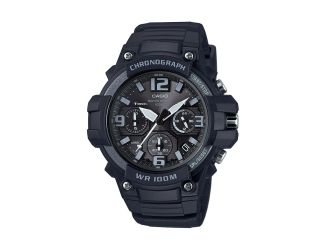 Mens Classic Chronograph Analog Resin Watch Black
