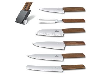 Swiss Modern Block Sets, Swiss Modern, 6-Piece Block Set, Walnut