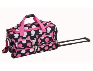 22" Rolling Multi-Pocket Duffle - New Multi-Pink Dot
