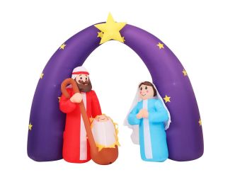 7-Ft. Pre-Lit Inflatable Nativity Scene