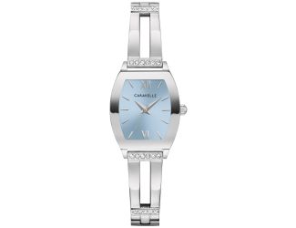 Ladies' Modern Stainless Steel Expansion watch, Light Blue dial