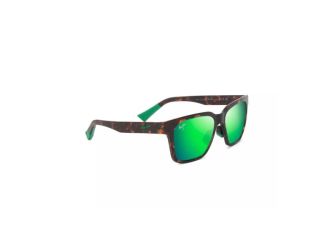 Punikai Polarized Sunglasses Dark Havana Frame MAUIGreen Lens