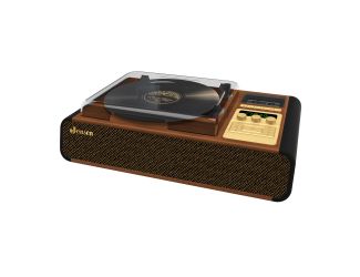 3 Speed Stereo Turntable with Pitch Control, Cassette Player/Recorder and AM/FM Radio