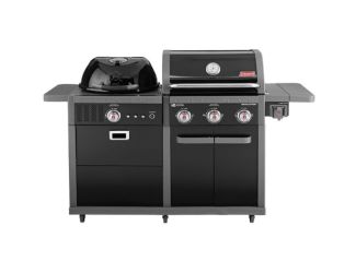 Revolution Dual Fuel 2-in-1 Combination 45,000 BTU 3-Burner Gas Grill and Charcoal Kettle Grill with