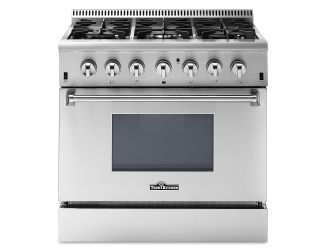 36" Professional 6 Burner Dual Fuel Range-Stainless Steel