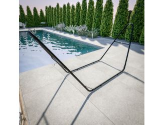 All-Weather Heavy Duty Steel Hammock Stand for Hammocks 9-14 Feet Long - Black