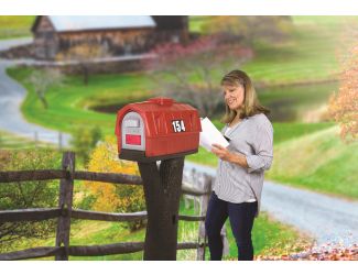 Rustic Barn Mailbox Burnt Red/Espresso