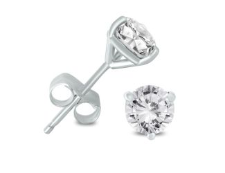 1 CT Martini Set Round Diamond Solitaire Earrings