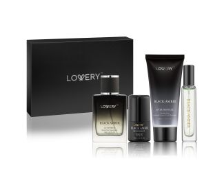 Black Amber Bath and Body Care Size 4 Pieces