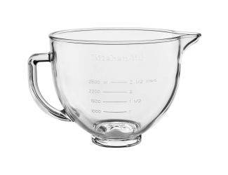 5-Qt. Clear Glass Bowl with Lid for KitchenAid Tilt-Head Stand Mixers