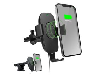 HyperGear Gravity 15W Wireless Fast Charge Mount Black (Vent, Dash, Windshield)