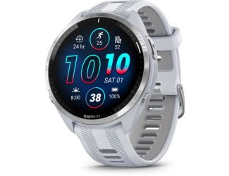 Forerunner 965, Carbon Gray DLC Titanium Bezel with Whitestone Case and Whitestone Silicone Band