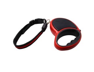 23' Heavy Duty Retractable Dog Leash with Rechargeable Lighted Collar