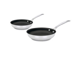 Chef's Classic Stainless Steel 9" & 11" Non-Stick Skillets