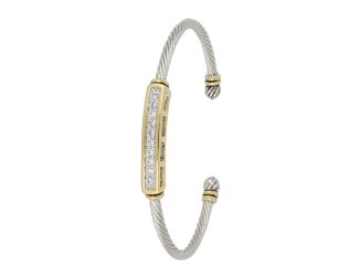 Celebration Petite Pav Bar Wire Cuff Bracelet. Fun symbols of love, hope and personality.