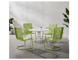 Azalea 5-Piece Round Retro Outdoor Dining Set