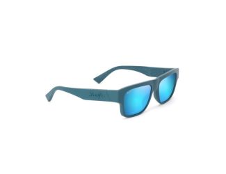 Kokua Polarized Sunglasses Matte Petrol Blue Frame Blue Hawaii Lens