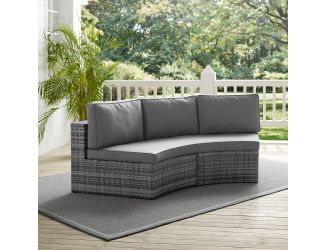 Catalina Outdoor Wicker Round Sectional Sofa