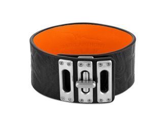 Marc Anthony's Triple Lock, Extra-Wide Leather Bracelet, 8"- 8.5"