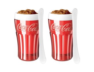 Make serve and drink your Coca-Cola slush or float all from the retro 8oz container in as little as 7 minutes. Compact design takes up as much space as a regular cup no bulky equipment or electrical outlet needed. Freeze the inner core for 8+ hours remove