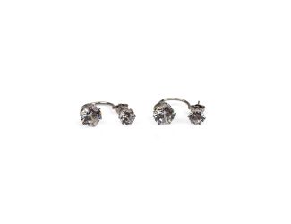 Cubic Zirconia Solitaire Ear Jackets