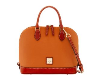 Pebble Grain Zip Zip Satchel