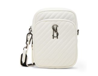DRAKEE-Q Quilted Phone Crossbody - White