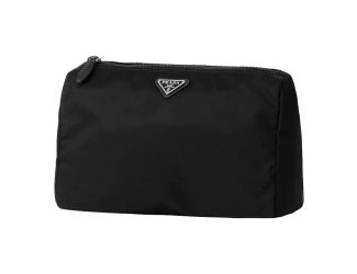 Prada Re-Nylon Necessaire Tessuto Nylon Nero Black Large Pouch Clutch Bag