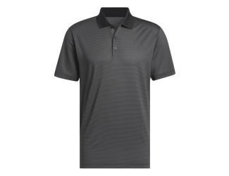Adidas Ottoman Stripe 2024 Golf Polo - Black/Grey Six/L