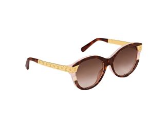 Louis Vuitton Petit Soupcon Cat Eye Tortoise Brown Gold Tone Sunglasses
