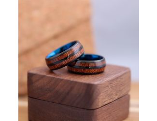 Old Fashioned - Tungsten & Redwood Ring Size 10