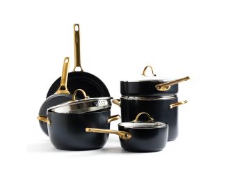 Reserve Ceramic Nonstick 10pc Cookware Set Black